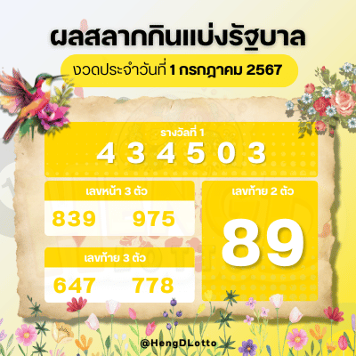 ผลหวยรัฐบาล_1_กรกฎาคม_2567