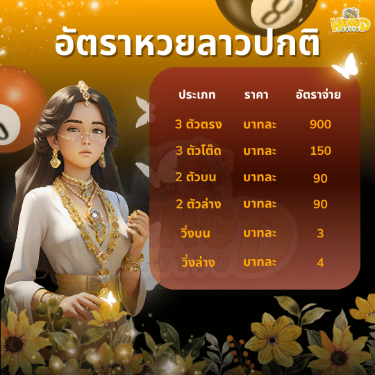 อัตราหวยลาวปกติ_การแทงหวยลาว