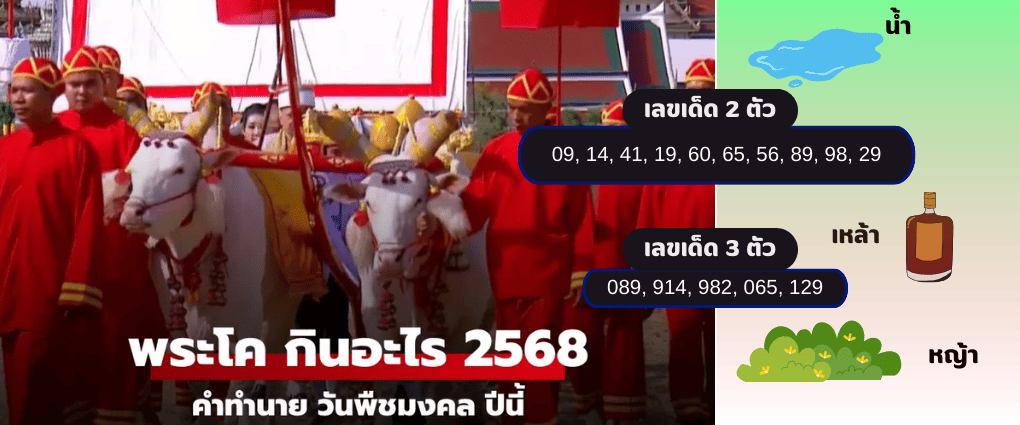 เลขเด็ดพระโค-เลขเด็ดวันพืชมงค